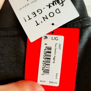 NWT SPANX FAUX LEATHER LEGGING LG